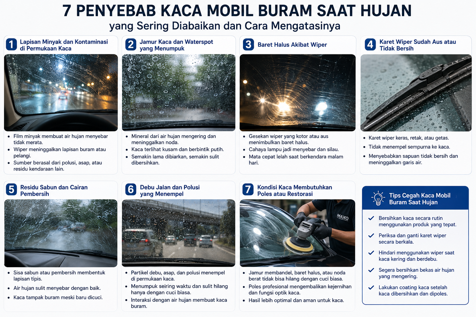 7 Penyebab Kaca Mobil Buram Saat Hujan yang Sering Diabaikan dan Cara Mengatasinya
